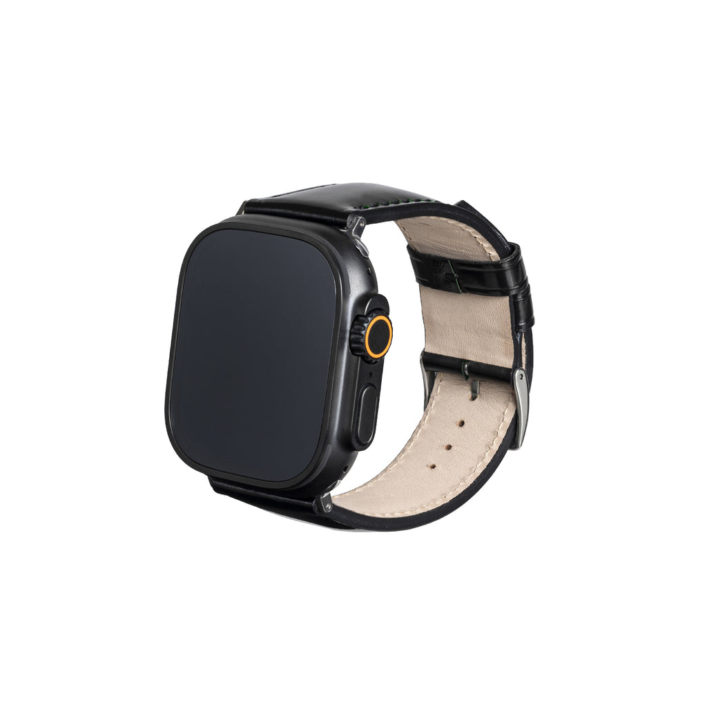 [HAGAN]Antique Glass Leather Watchband