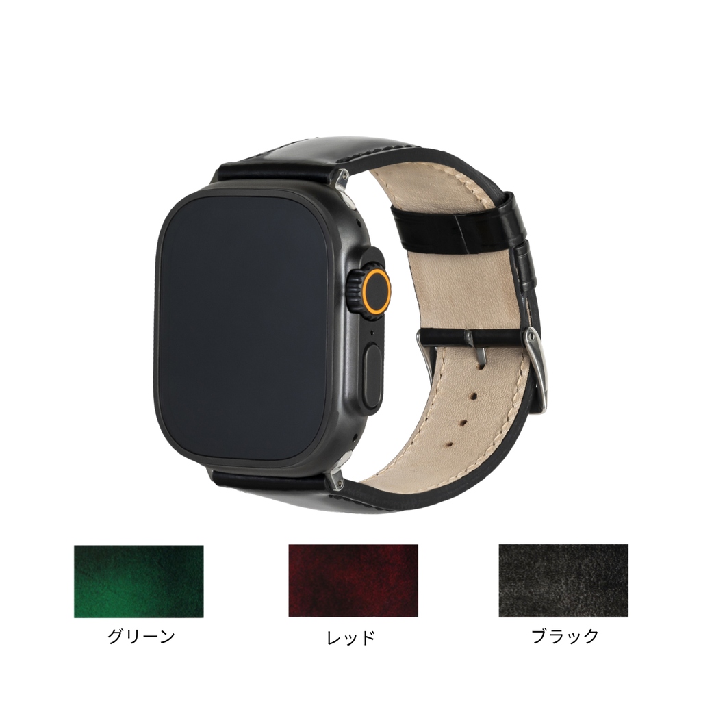 [HAGAN]Antique Glass Leather Watchband