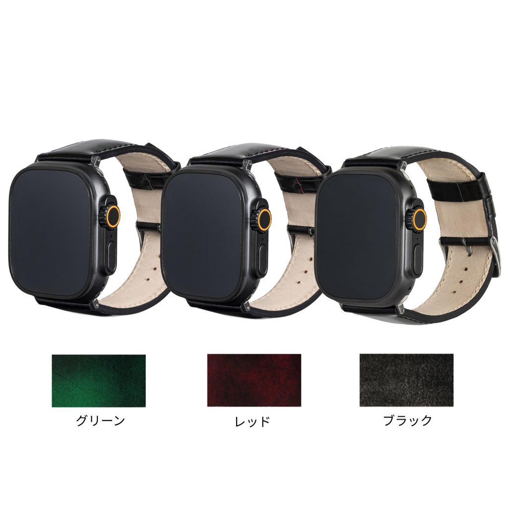 [HAGAN]Antique Glass Leather Watchband